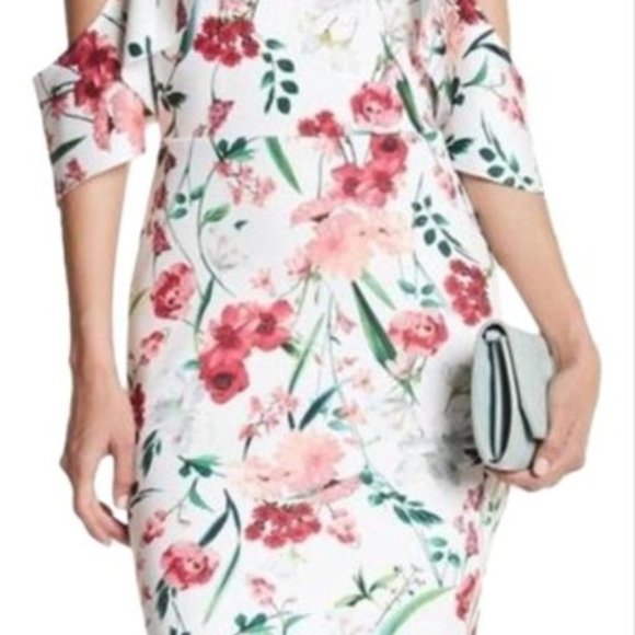 Beautiful  Alexia Ardmor White Floral Dress - M - Picture 1 of 4
